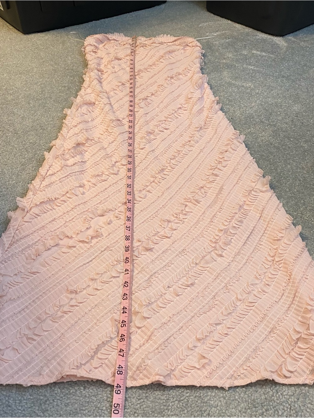 Fate Boutique Give Me Peace Dusty Punk Ruffle Strapless Maxi Dress Medium - Picture 8 of 8